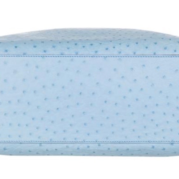 SOLD - Gucci Soho Blue Ostrich Leather Shoulder Bag - Picture 5 of 7